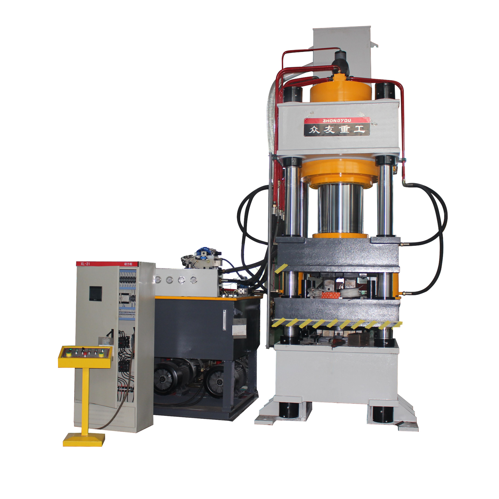 630T cattle and sheep brick licking hydraulic press 630T powder forming four-beam and four-column press Salt brick machine