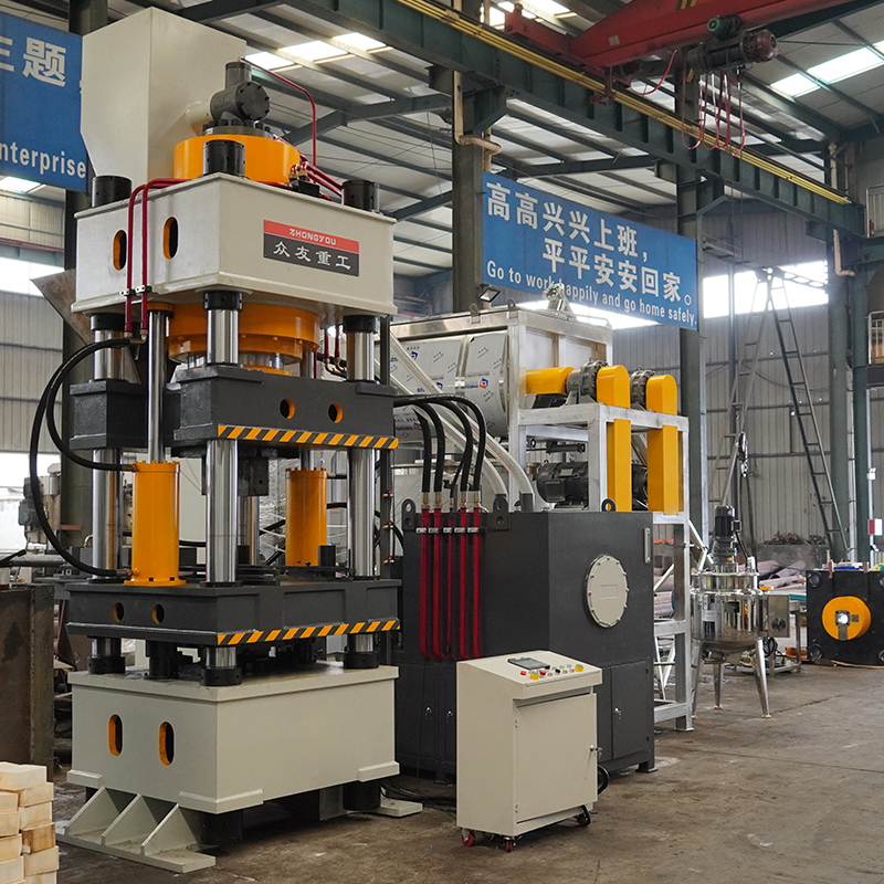 630T one-output two-salt brick forming hydraulic press 630T cattle and sheep licking brick forming press