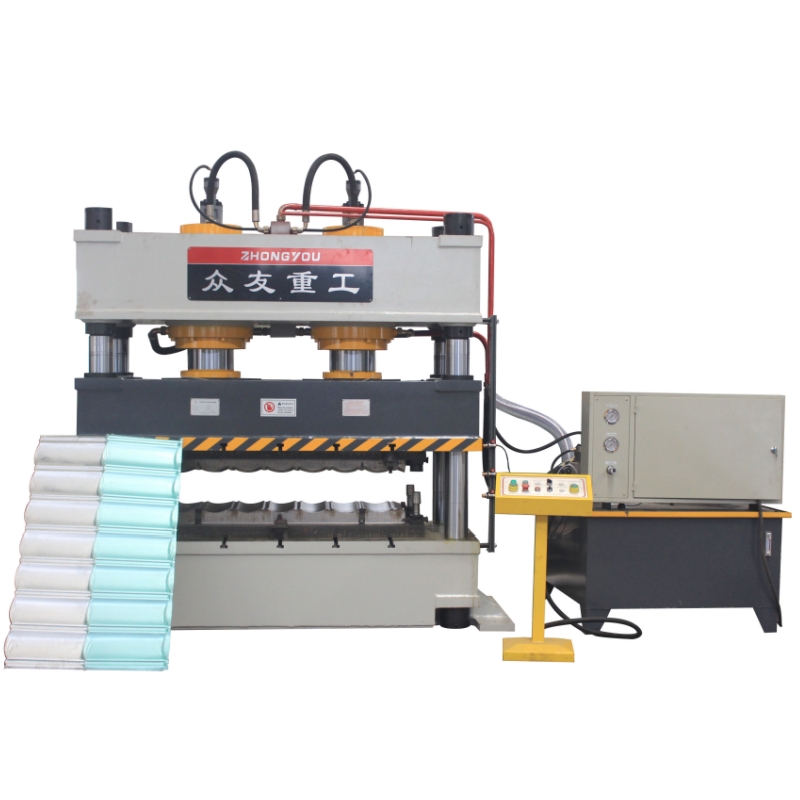 315 tons colored stone metal tile hydraulic press