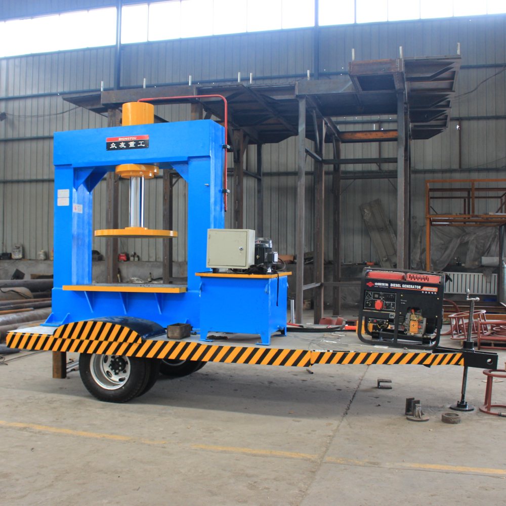 200 ton mobile tire press forklift solid tire disassembly hydraulic press