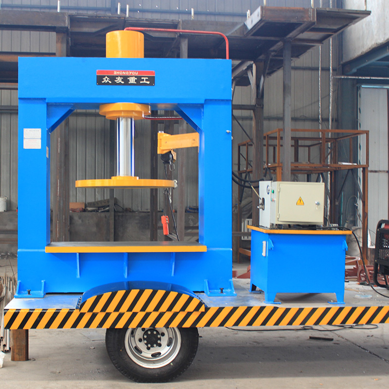 200 ton mobile tire press forklift solid tire disassembly hydraulic press