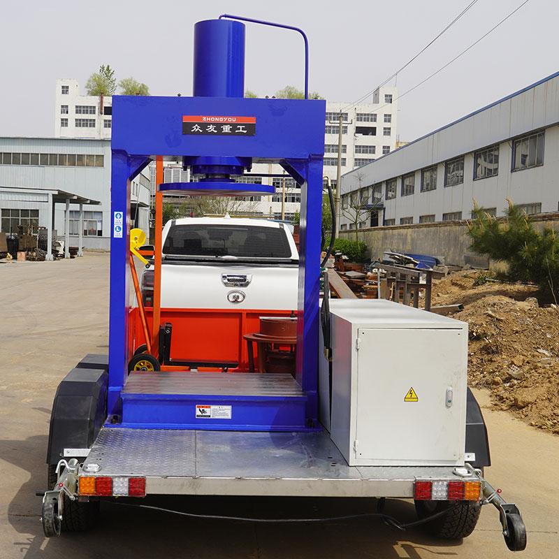 100T Mobile Press Forklift Tire Removal Press for Solid Tires