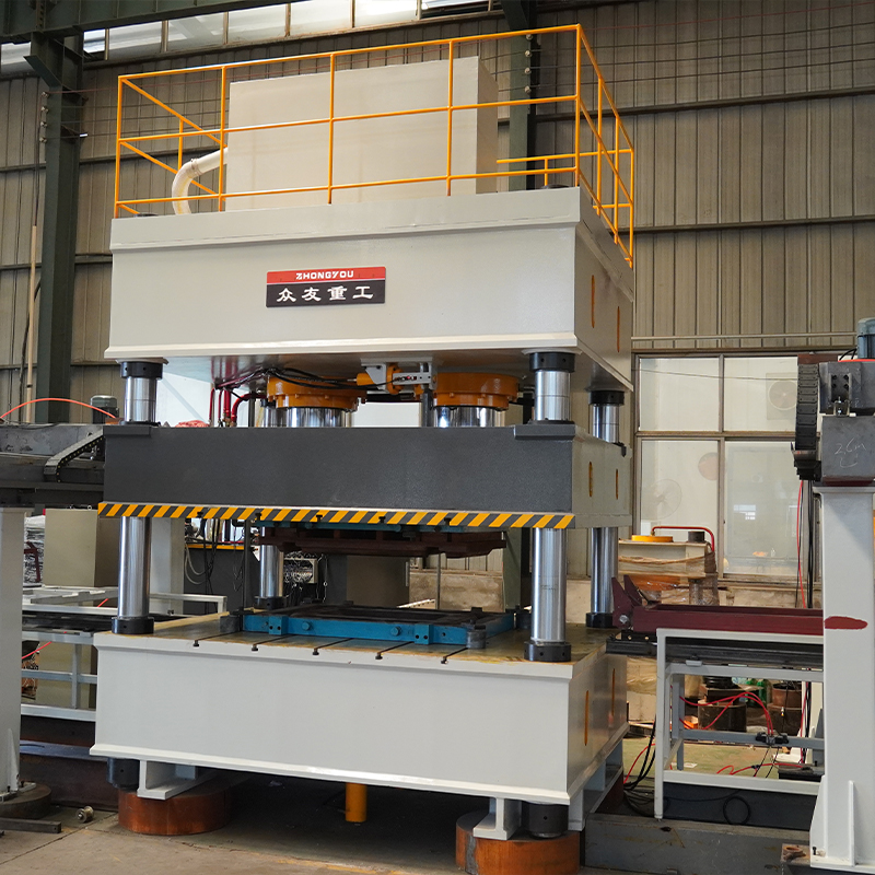 Train door plate shaping production line 630 tons three beams and four columns presses