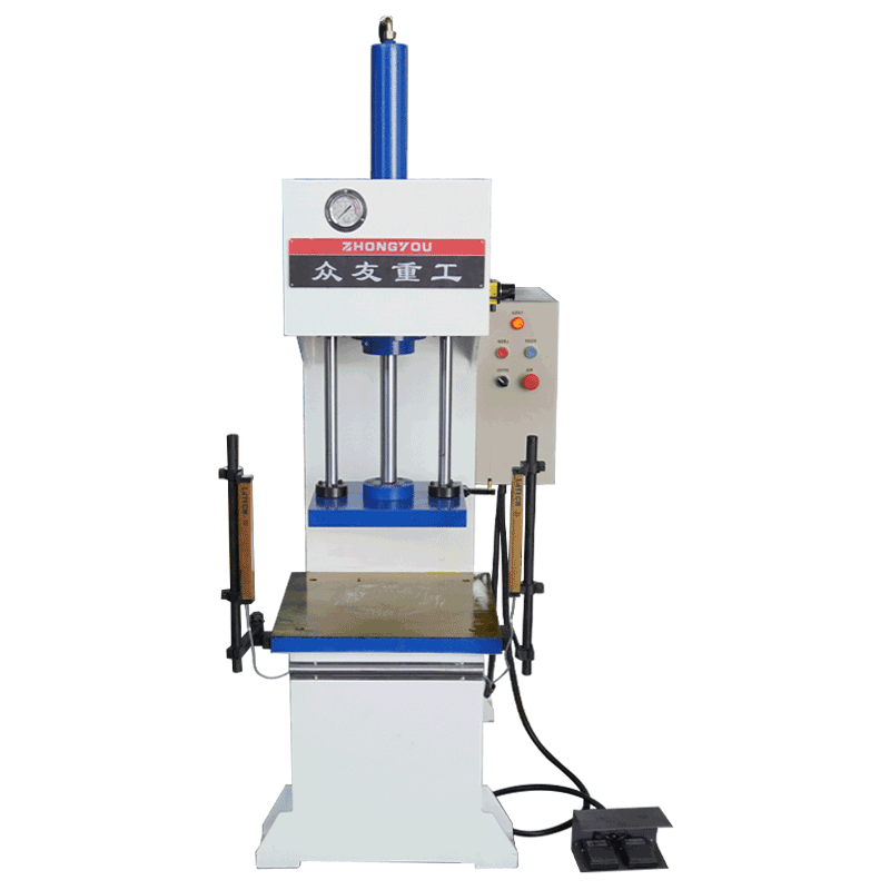 Small single-arm hydraulic presses press-fit bearings