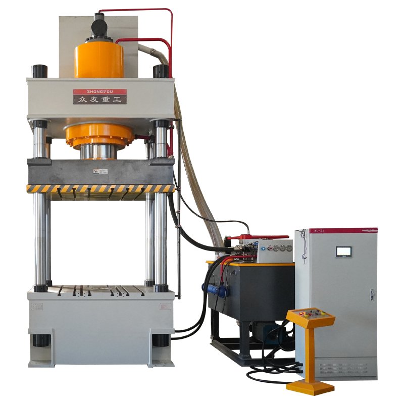 600 tons three-beam four-column hydraulic press Water-cooled servo hydraulic press