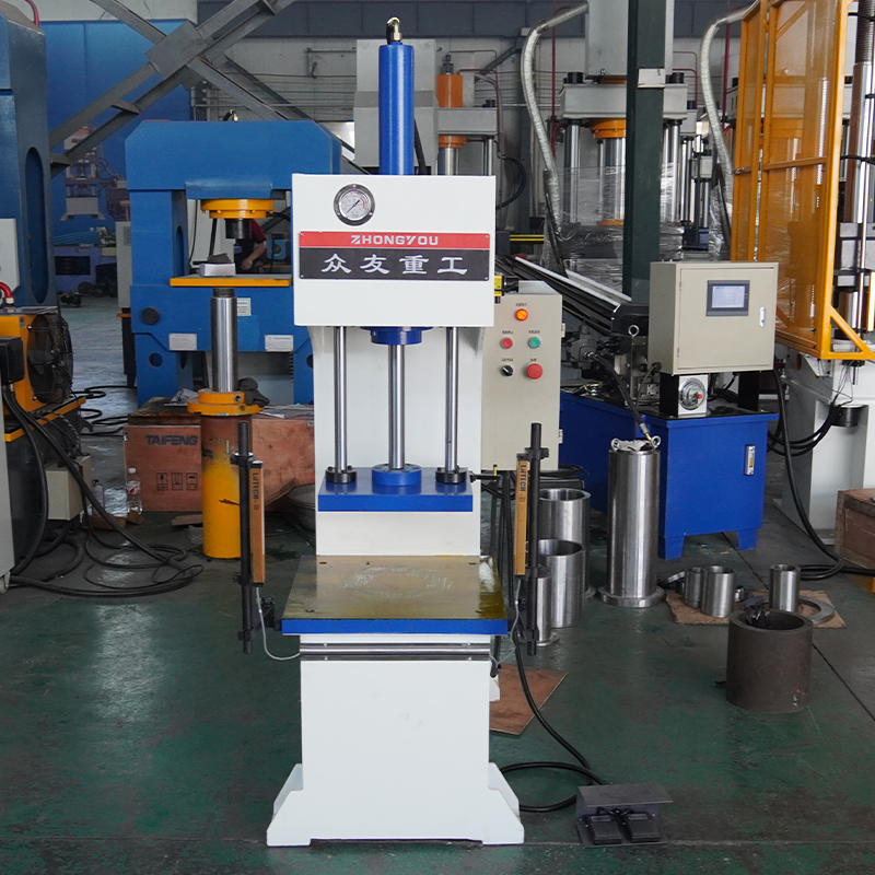 Small single-arm hydraulic presses press-fit bearings