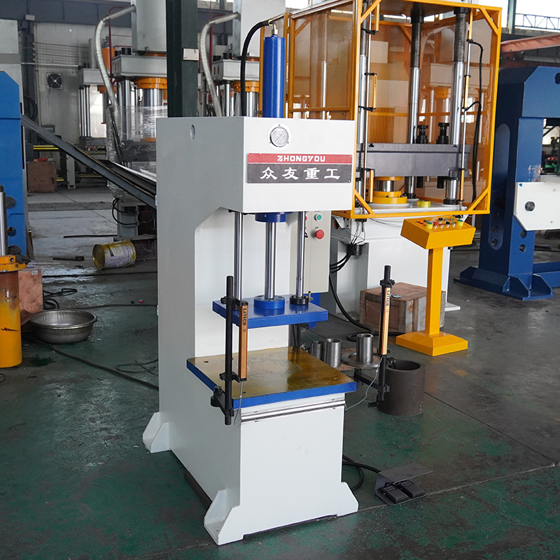Small single-arm hydraulic presses press-fit bearings