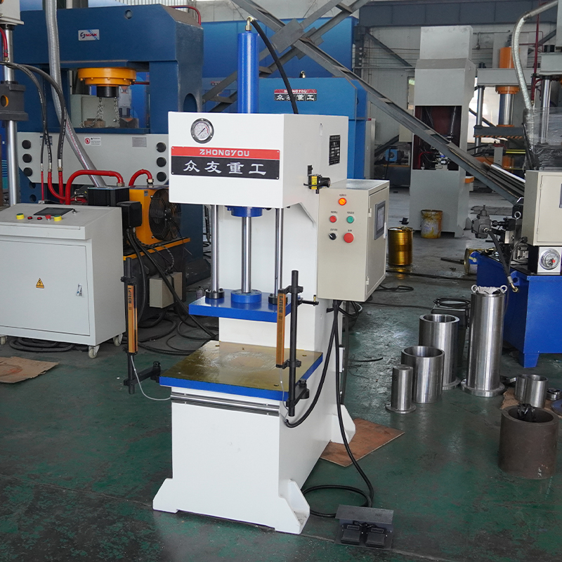 Small single-arm hydraulic presses press-fit bearings