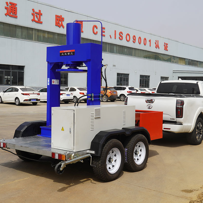 100 tons of mobile tire press engineering truck tire removal equipment