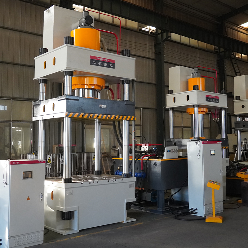 600 tons three-beam four-column hydraulic press Water-cooled servo hydraulic press