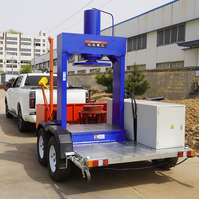 100 tons of mobile tire press engineering truck tire removal equipment