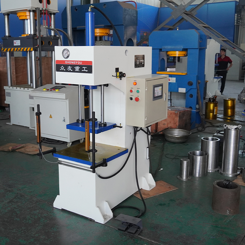 Small single-arm hydraulic presses press-fit bearings