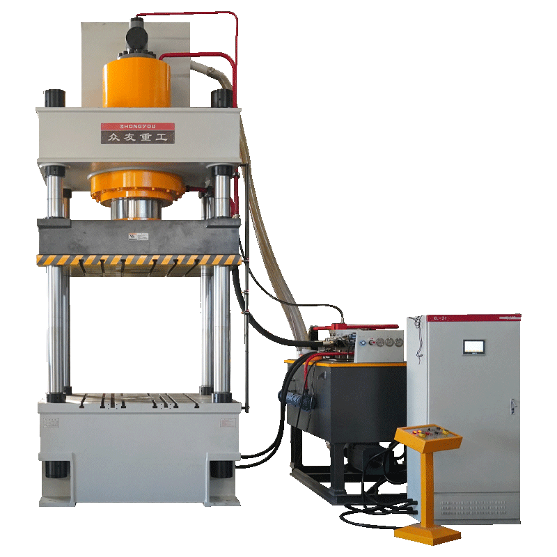 600 tons three-beam four-column hydraulic press Water-cooled servo hydraulic press