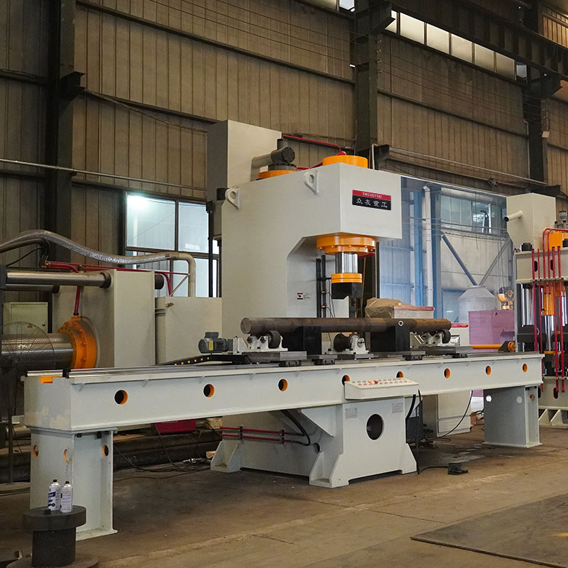 Round steel calibration single arm hydraulic press