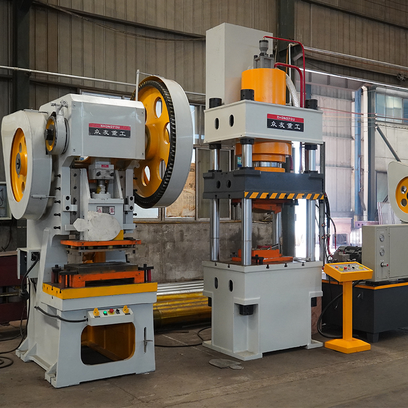 Hydraulic press for shovel production line