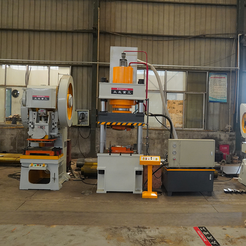 Hydraulic press for shovel production line