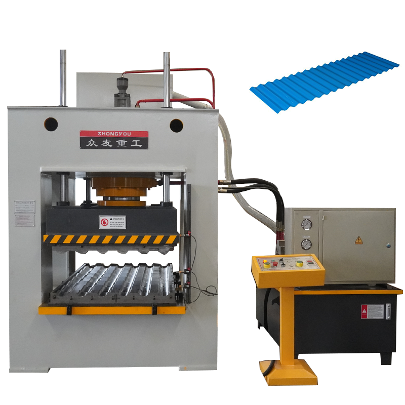 250-ton gantry hydraulic press for plastic tile forming