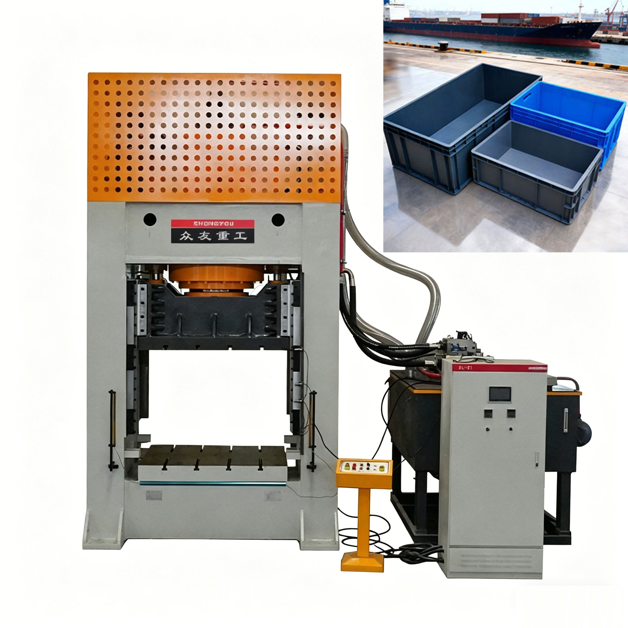 heated h frame hydraulic press 