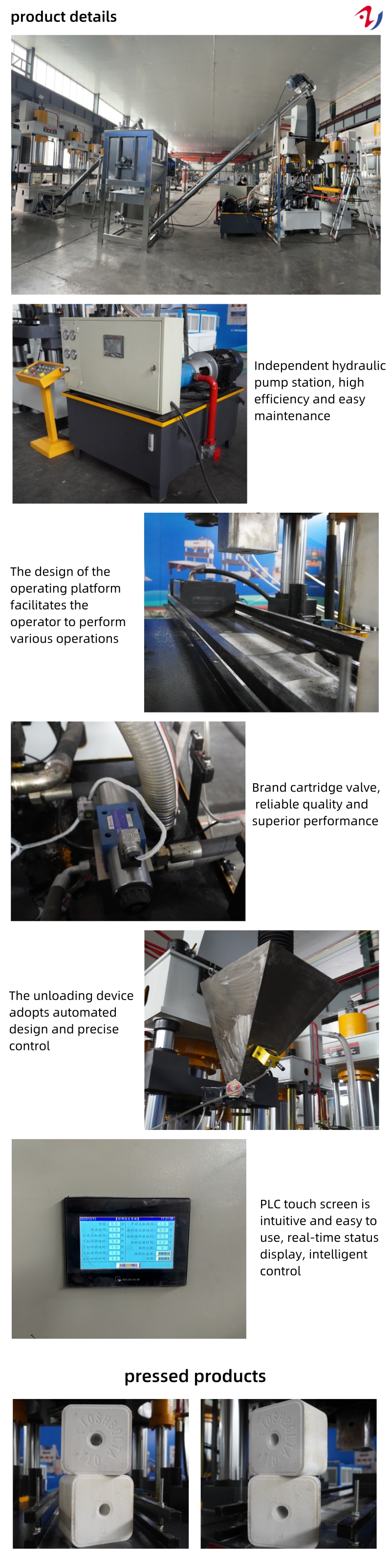 315 ton cattle and sheep licking brick forming hydraulic press production line Powder forming press产品细节1107139