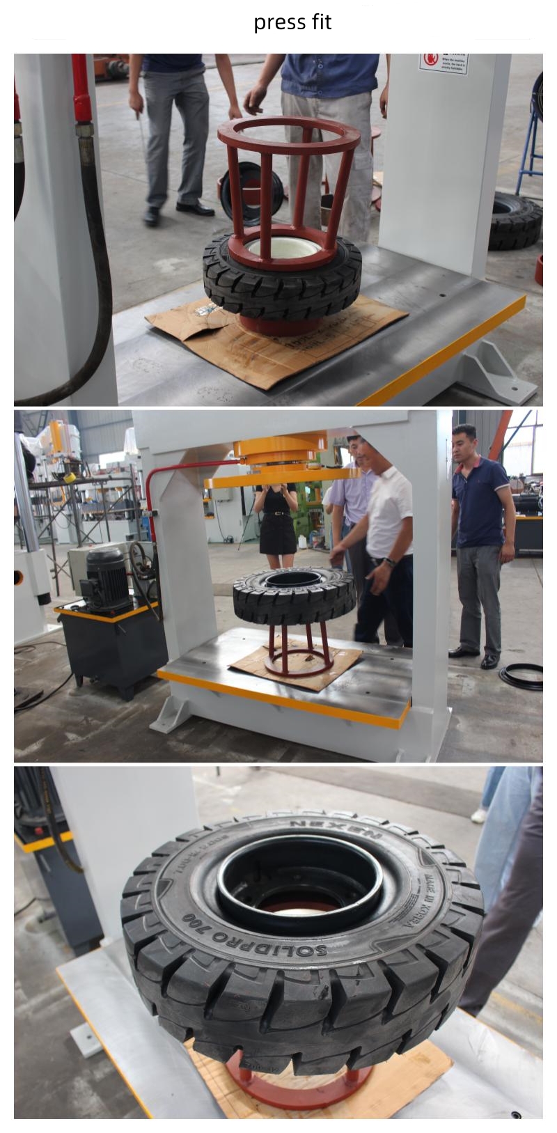 300T Gantry Tire Press 300T Engineering Vehicle Solid Tire Hydraulic Press