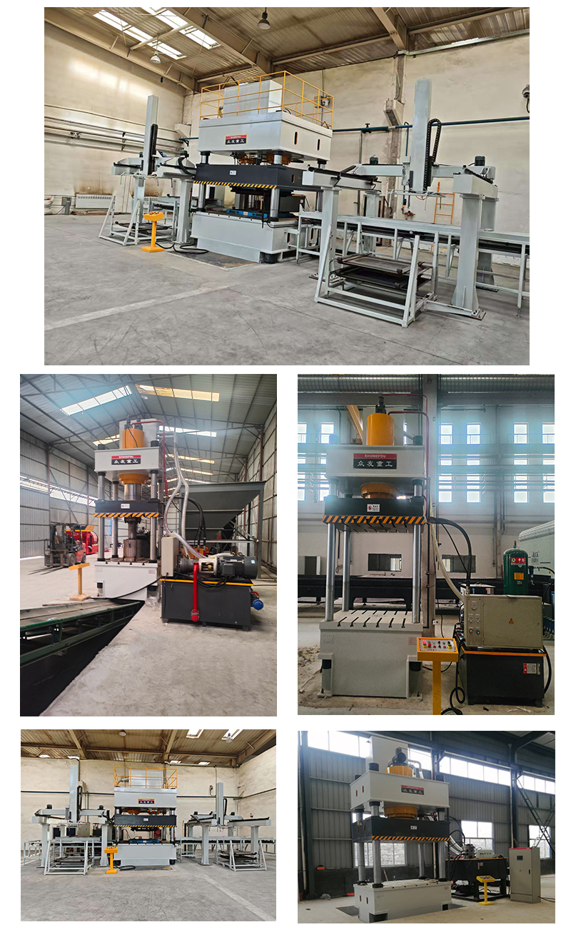 Train door plate shaping production line 630 tons three beams and four columns presses (3)