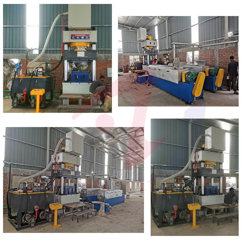 PE plastic sand brick hydraulic press with mold (3)